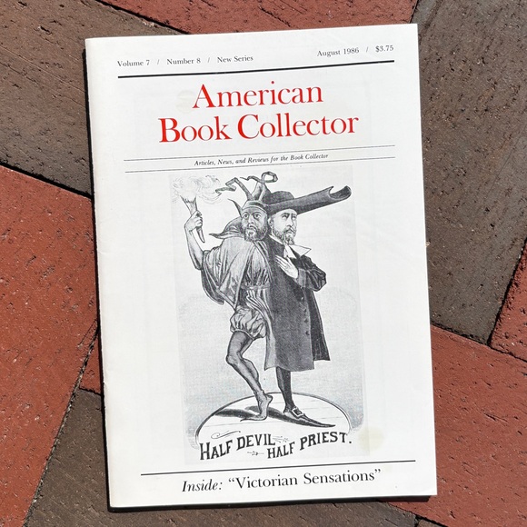 Other - American Book Collector August 1986 Half Devil Half Priest Victorian Rare Books